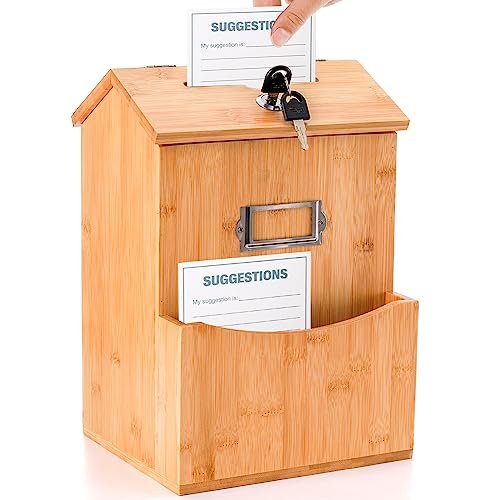 Elevate Engagement: Exploring the Fasmov Bamboo Suggestion Box for Seamless Feedback and Donation Collection