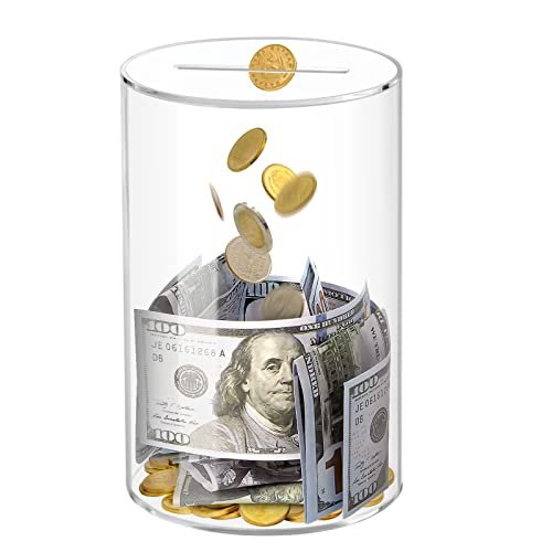 Shatter Your Savings Goals: The Ultimate Clear Acrylic Piggy Bank for All Ages!